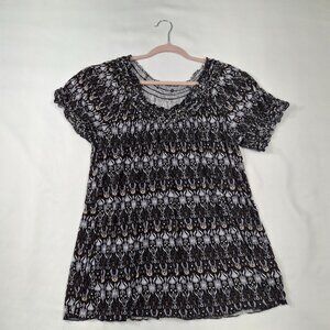 Womens Plus Sz 1X Short Sleeve Tank Top George Stretchy